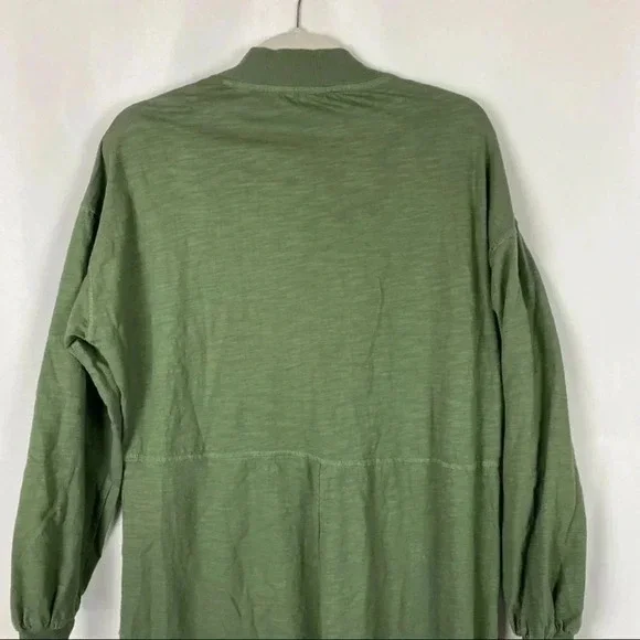 Free People Just Because Onesie Jumpsuit One Piece Green Lounge Long Sleeve - Picture 4 of 4